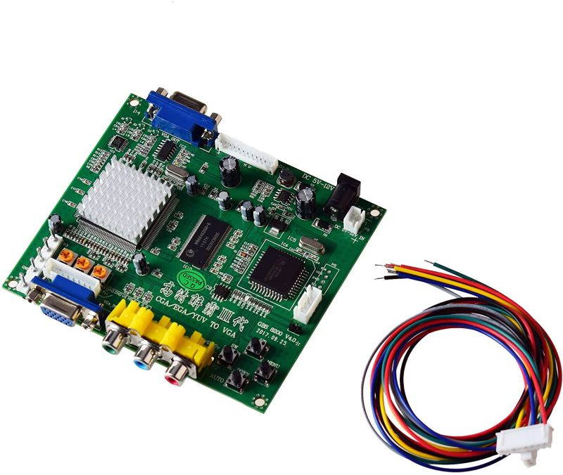 Mcbazel Arcade Game RGB/CGA/EGA to VGA HD Game Video Output Converter Board for Arcade Game Monitor to CRT LCD PDP Projector