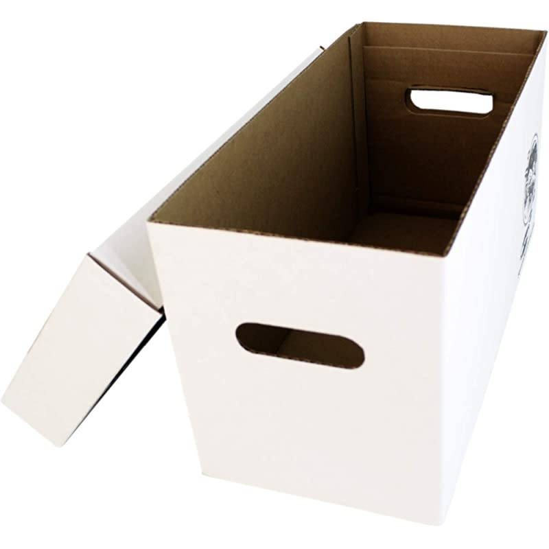 45rpm Vinyl Record Storage Box Sturdy Cardboard with Removable Lid Holds up to 200 Records 10 Boxes 07BC09