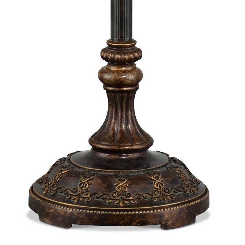 Barnes and Ivy Traditional Floor Lamp Candelabra Style 4-Light Italian Bronze Bell Shade for Living Room Reading Bedroom