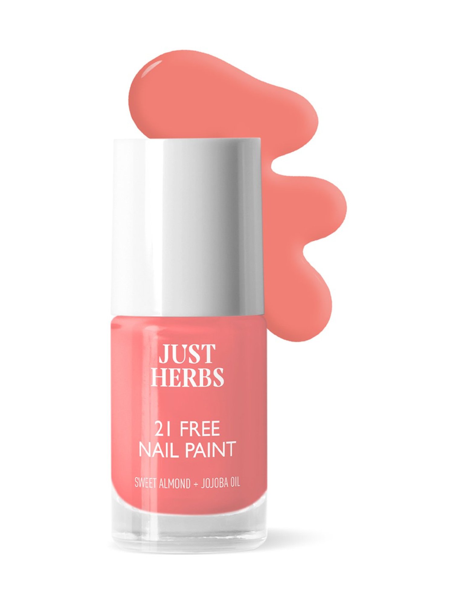 JUST HERBS 21 Free Nail Paint Peach Plush - 6 ml