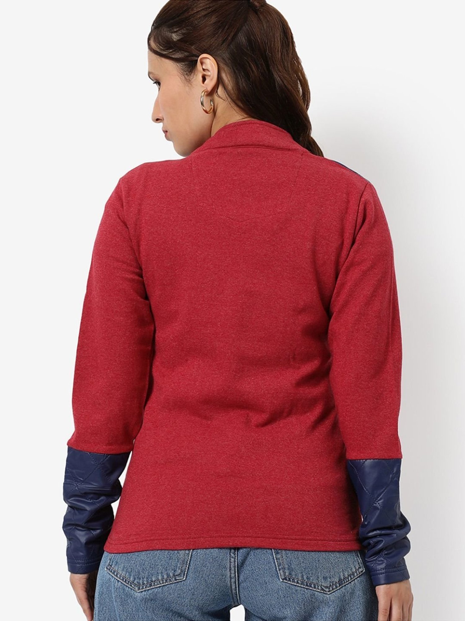 Campus Sutra Red Cotton Jacket