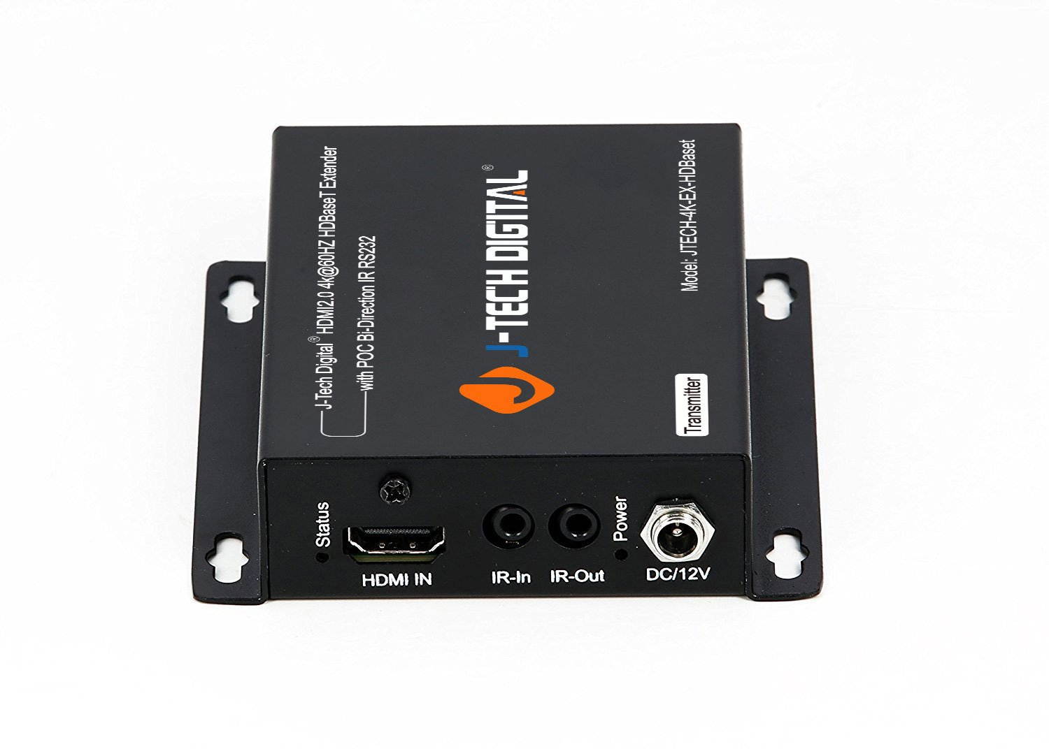 J-Tech Digital HDBaseT HDMI Extender 4K Ultra HD Extender for HDMI 2.0 Over Single Cable CAT5e/6A up to 230ft (1080P) 130ft(4K) Supports HDCP 2.2/1.4, RS232, Bi-Directional IR and PoE