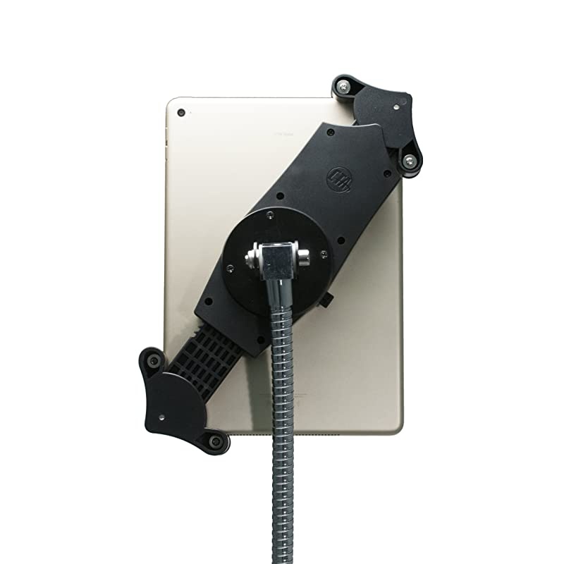 PAD-MTG Microphone Clip and 7-13 Inch Tablet Holder Gooseneck Clamp Stand for Karaoke/DJ/Recording/Performance