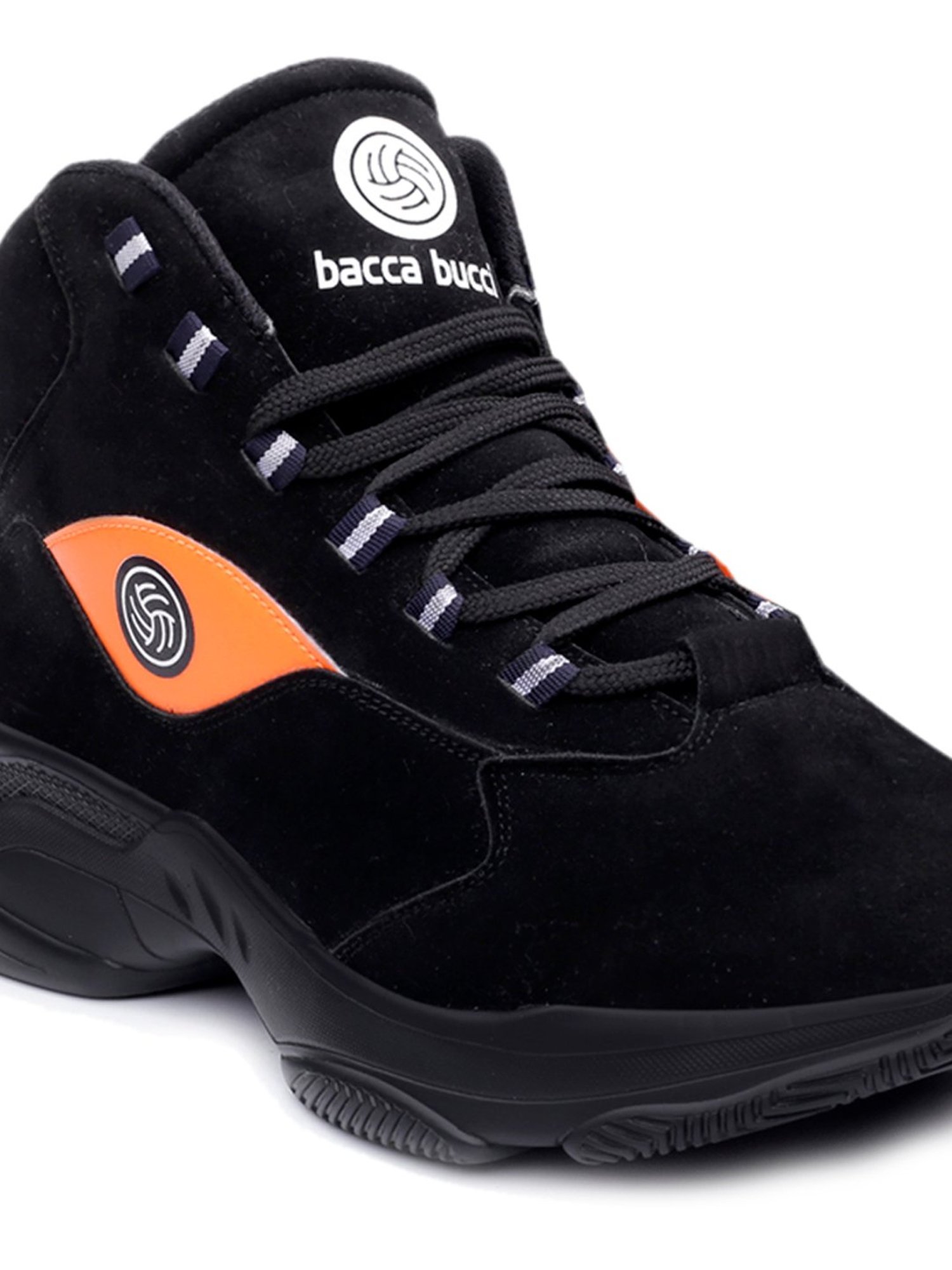 Bacca Bucci Men's Korean 4 Black Ankle High Sneakers