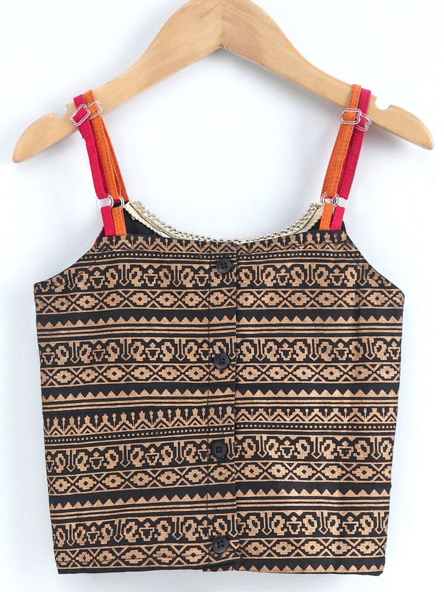 TWISHA Kids Multicolor Embroidered Top with Dhoti