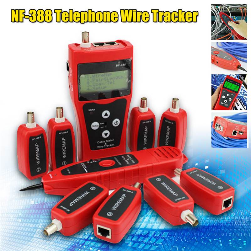 Noyafa NF-388 Telephone Wire Tracker LAN Network Cable Tester for USB BNC RJ45 RJ11 Line Finder Diagnose Tone Networking Tools