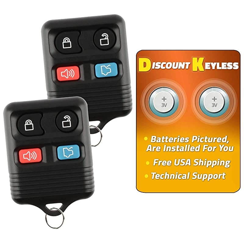 Replacement Keyless Entry Car Remote Control Key Fob Clicker Compatible with Fod Lincoln Mercury 2 Pack