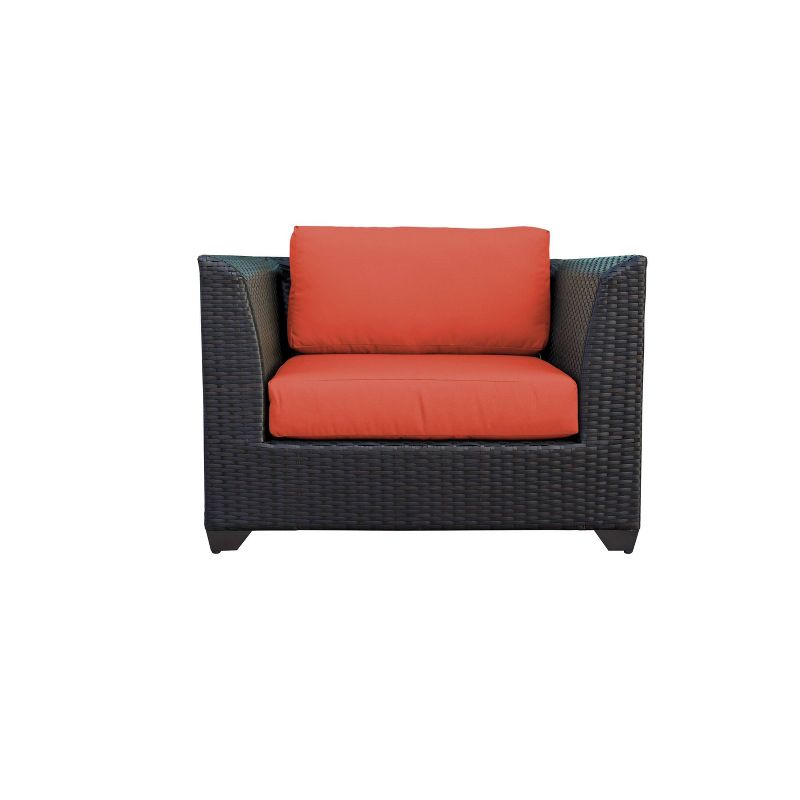 Barbados 14pc Patio Sectional Seating Set with Cushions - Tangerine - TK Classics