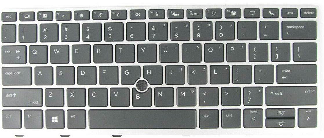 New US Black Backlit English Laptop Keyboard Replacement for HP Elitebook 730 G5 735 G5 830 G5 836 G5 P/N:L15500-001 L07666-001 Light Backlight