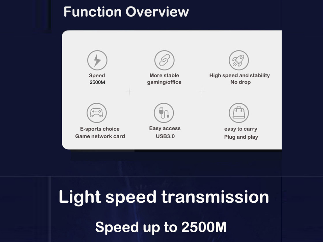 USB 3.0 Ethernet Adapter Network Card 2500Mbps 2.5G RJ45 Lan Adapter for Windows 7 8 10 Laptop Ethernet USB