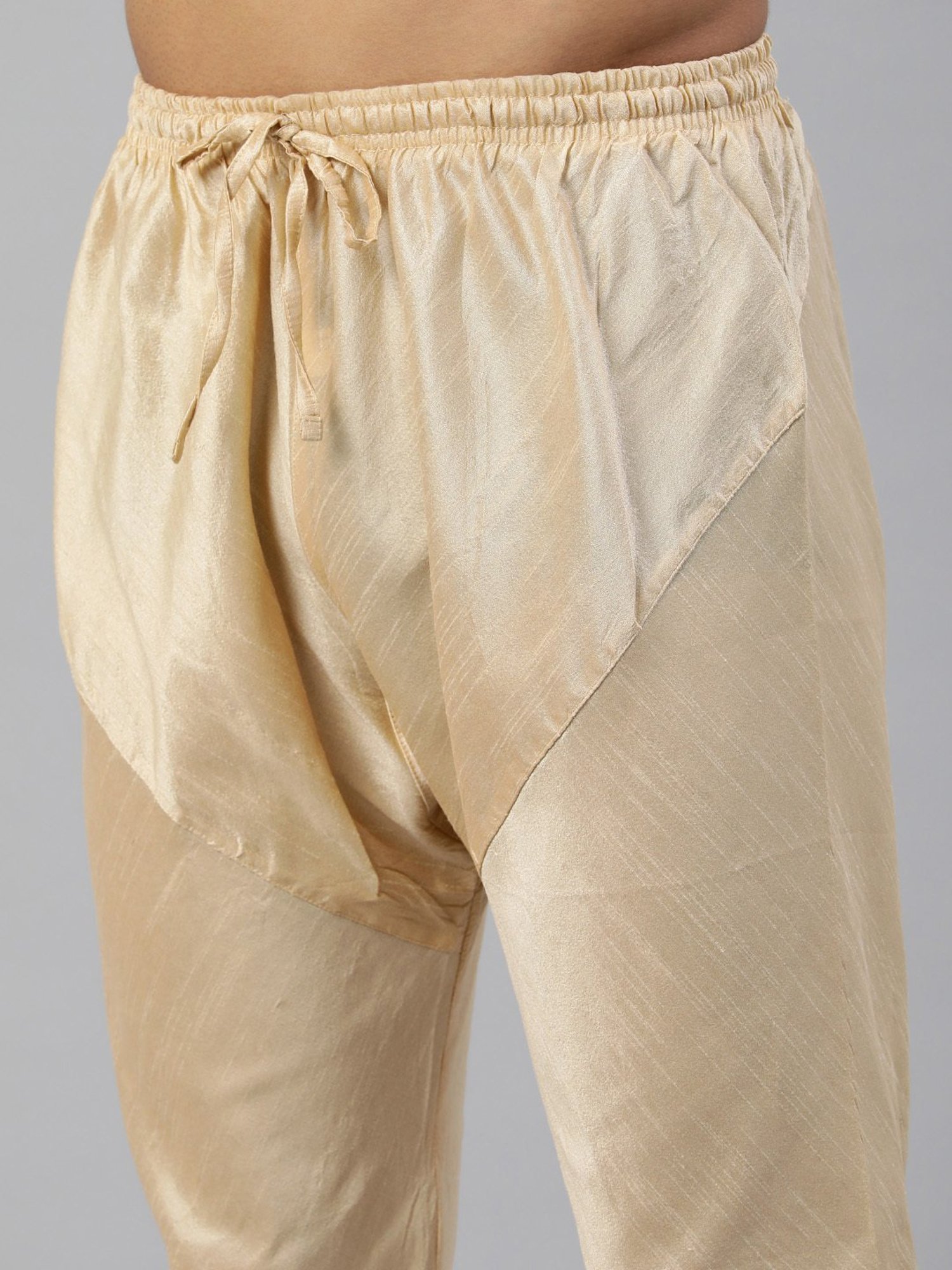 Manthan Beige Regular Fit Self Design Kurta & Churidar Set