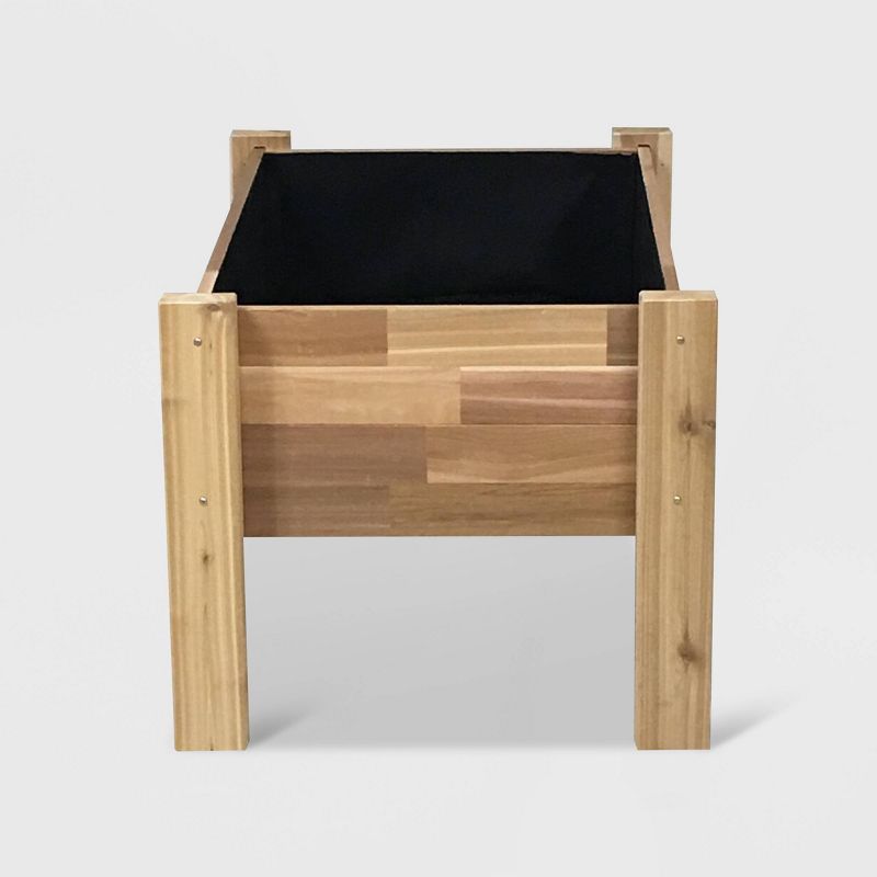 22" Elevated Rectangular Garden Bed Planter With Fitted Liner Cedar - GRO Products