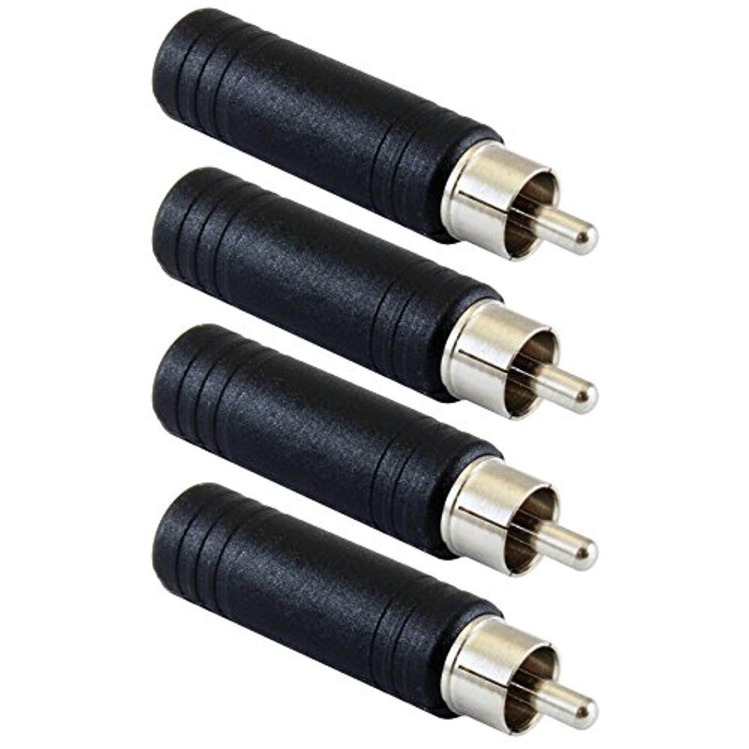 gls audio molded 1/4" female to rca male adapter  4 pack