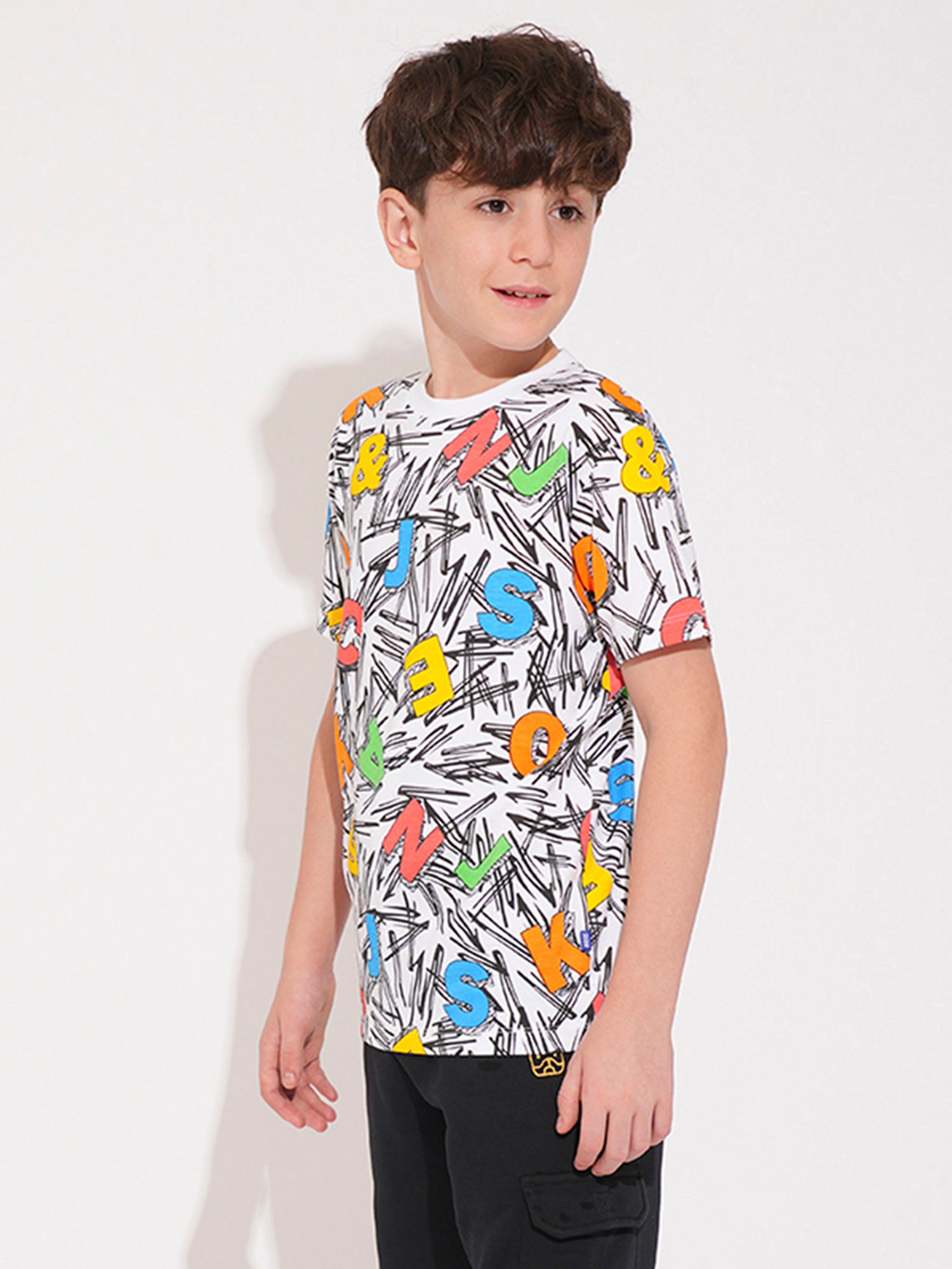 MINIKLUB Boys Blue Printed Full Sleeves T-Shirt