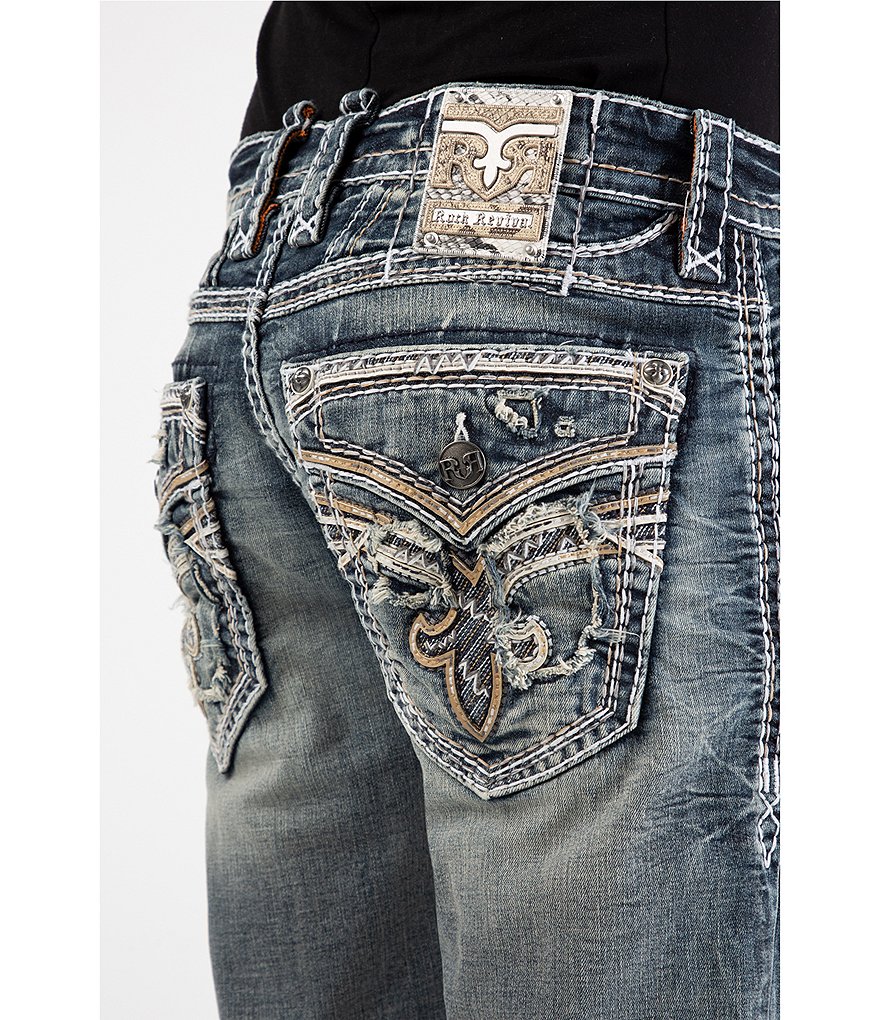 Rock Revival Safron Distressed 12#double; Inseam Denim Shorts