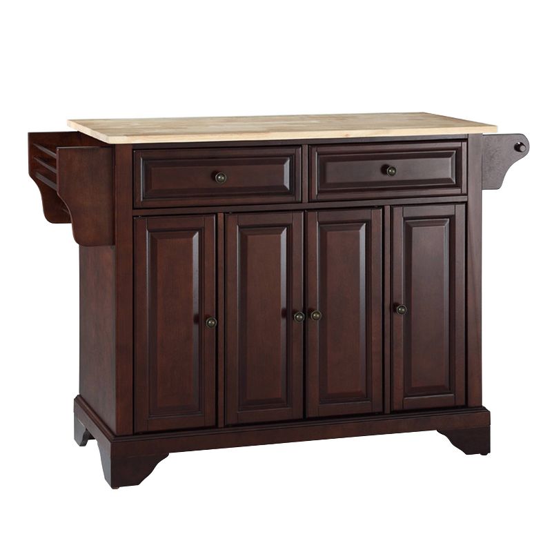 Lafayette Wood Top Full Size Kitchen Island/Cart Mahogany - Crosley