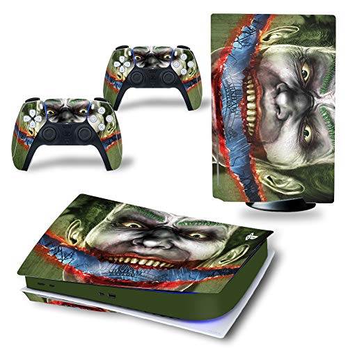 For ps5 sticker shell, console skin sticker, suitable for the drag and drop of the Play Station console and joystick/controller into one(The label defaults to the CD-ROM version)