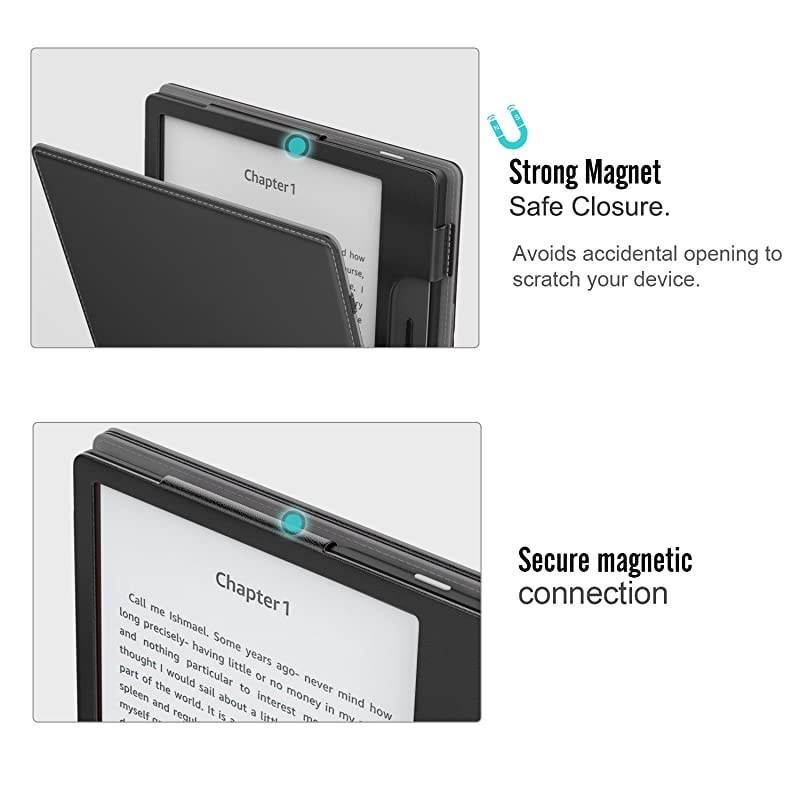 Case Fits AllNew Kindle Oasis 9th and 10th Generation ONLY 2017 and 2019 Release Multi Angle Viewing Vertical Flip Cover with Auto WakeSleep Black