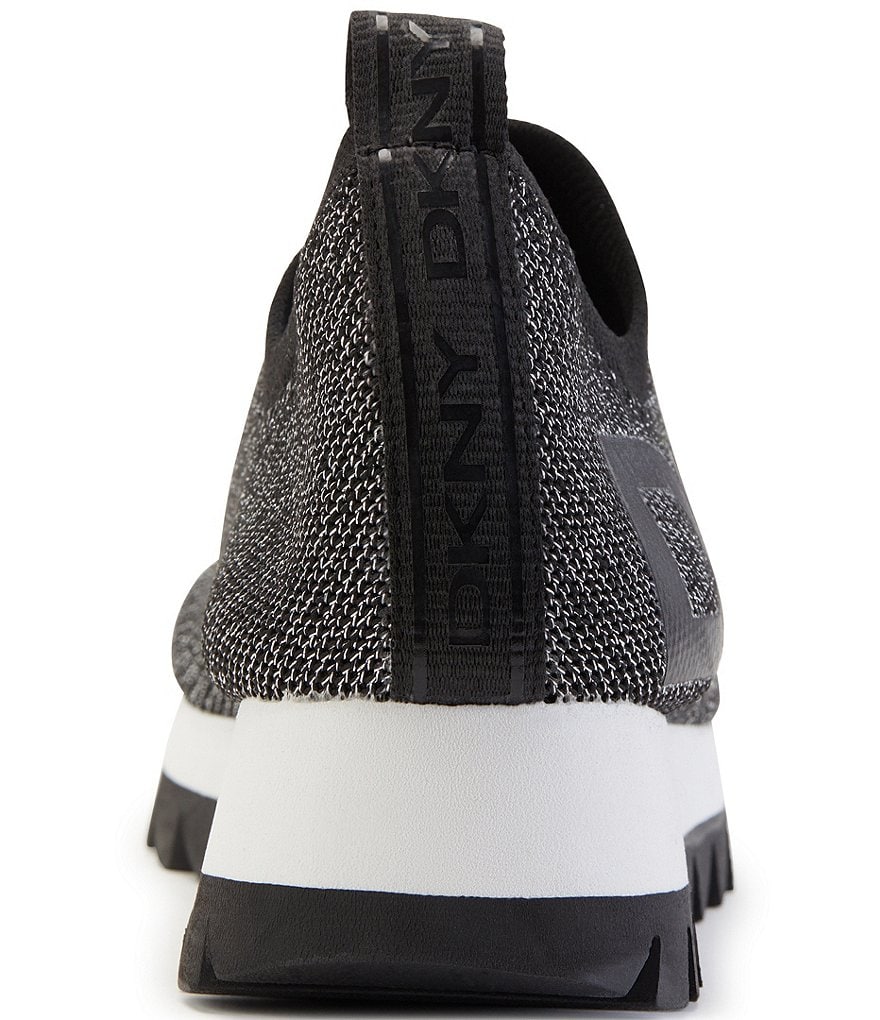 DKNY Azer Slip-On Logo Side Platform Wedge Sneakers