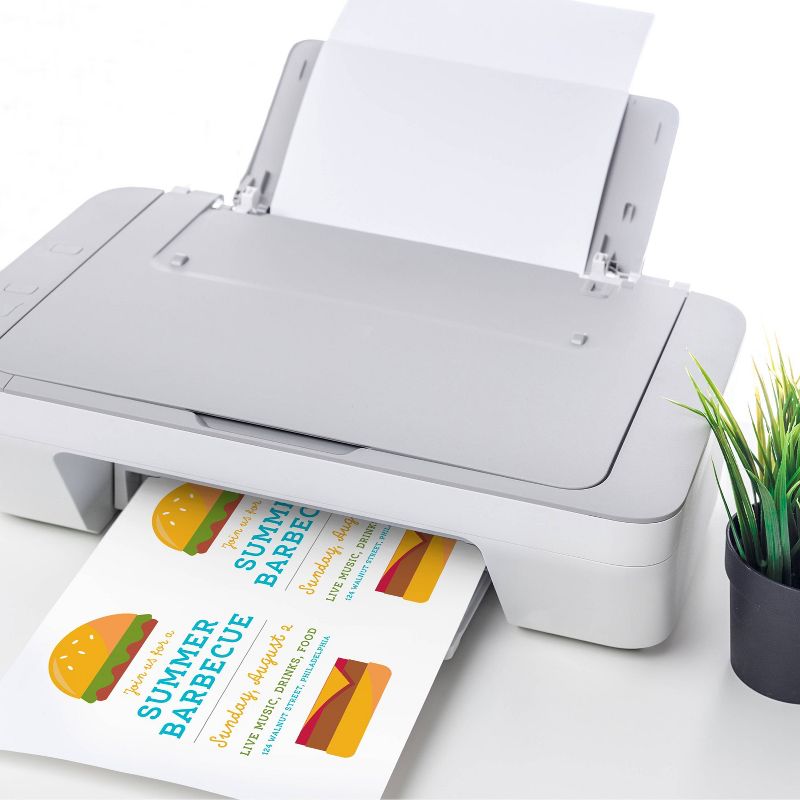 5pk 100 Sheets/Pack 67lb Cardstock 8.5"x11" White  - PrintWorks