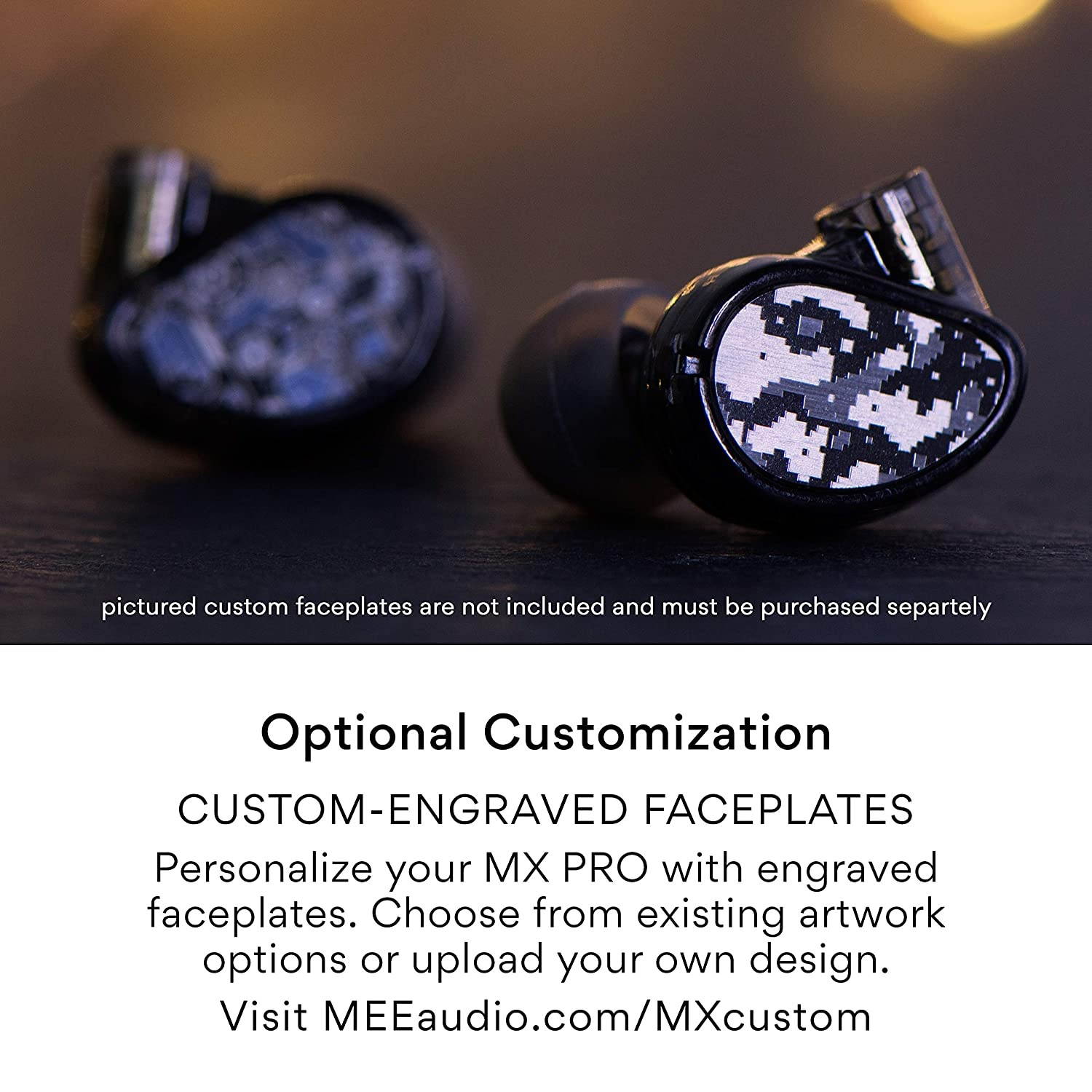 MEE Professional MX2 PRO Customizable Noise-Isolating Universal-Fit Modular Musician&rsquo;s in-Ear Monitors (Clear)