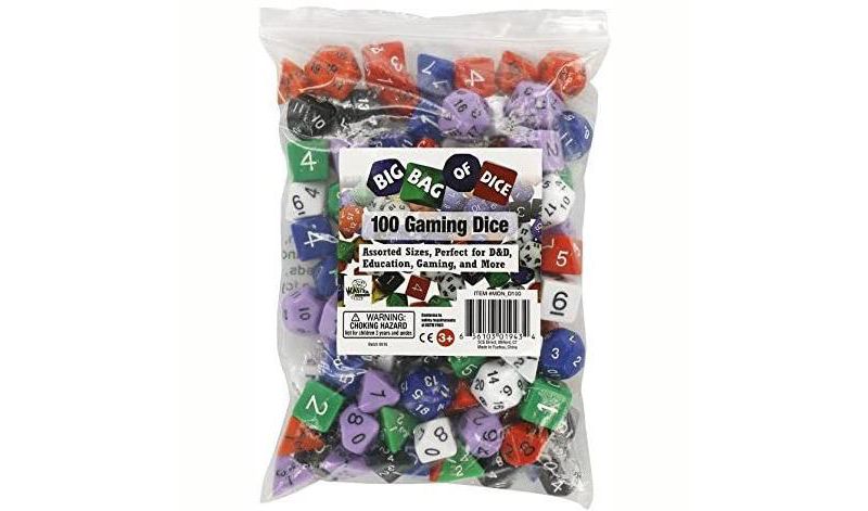 Monster Protectors 100 Gaming Dice in Assorted Polyhedral Sizes