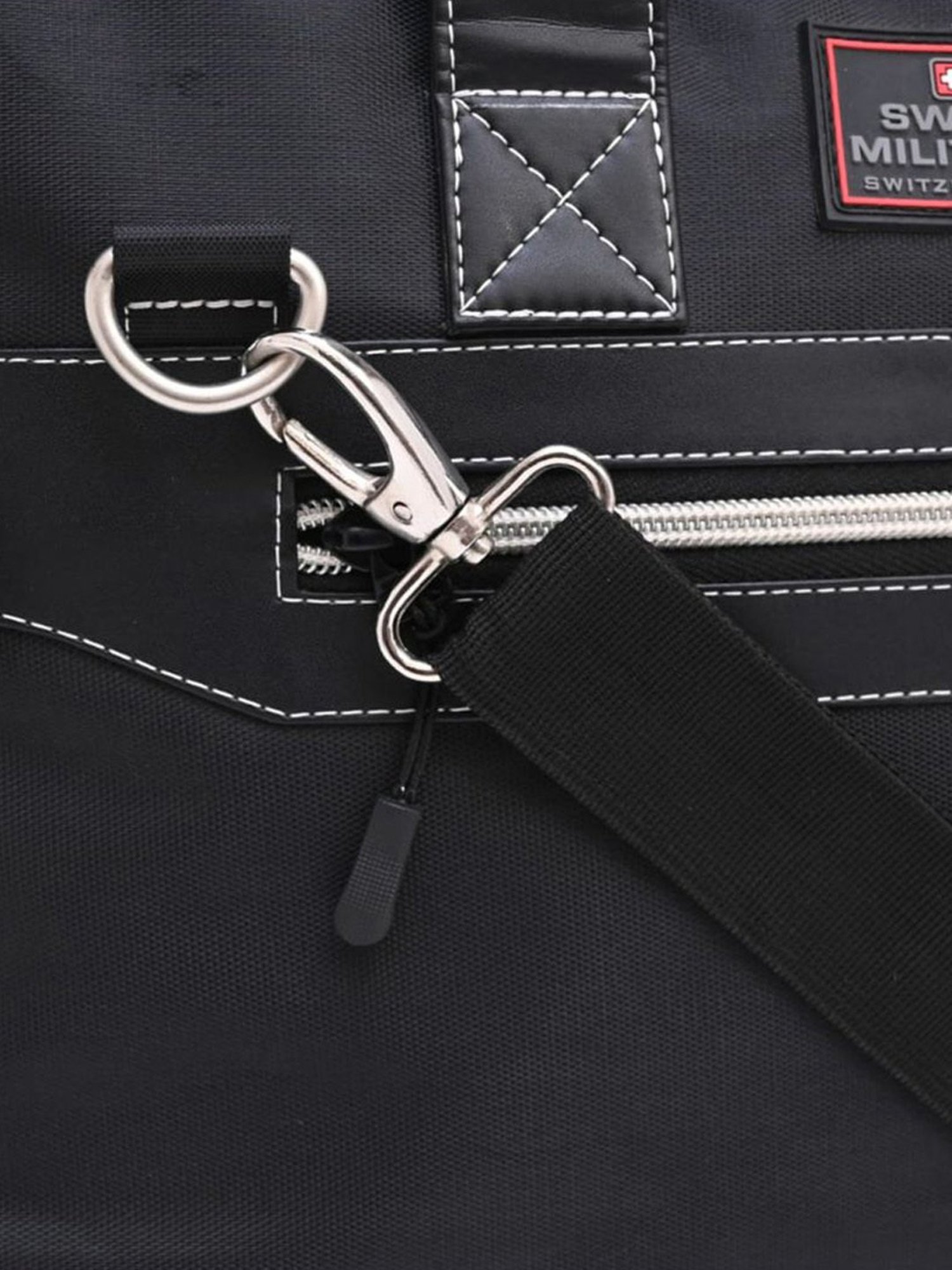 Swiss Military Black Solid Small Laptop Messenger Bag