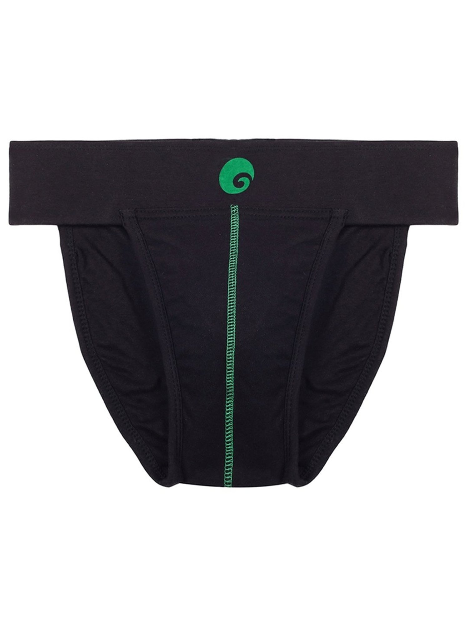 Omtex Men's Athletic Neo Cotton Supporter Back Covered (Black) Size - S