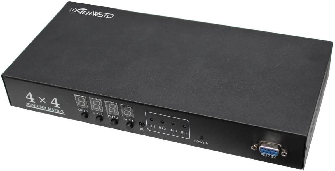 4x4 Sdi Matrix Switcher Supports HD-SDI, SD-SDI and 3G-SDI Signals (4 Input, 4 outputs)