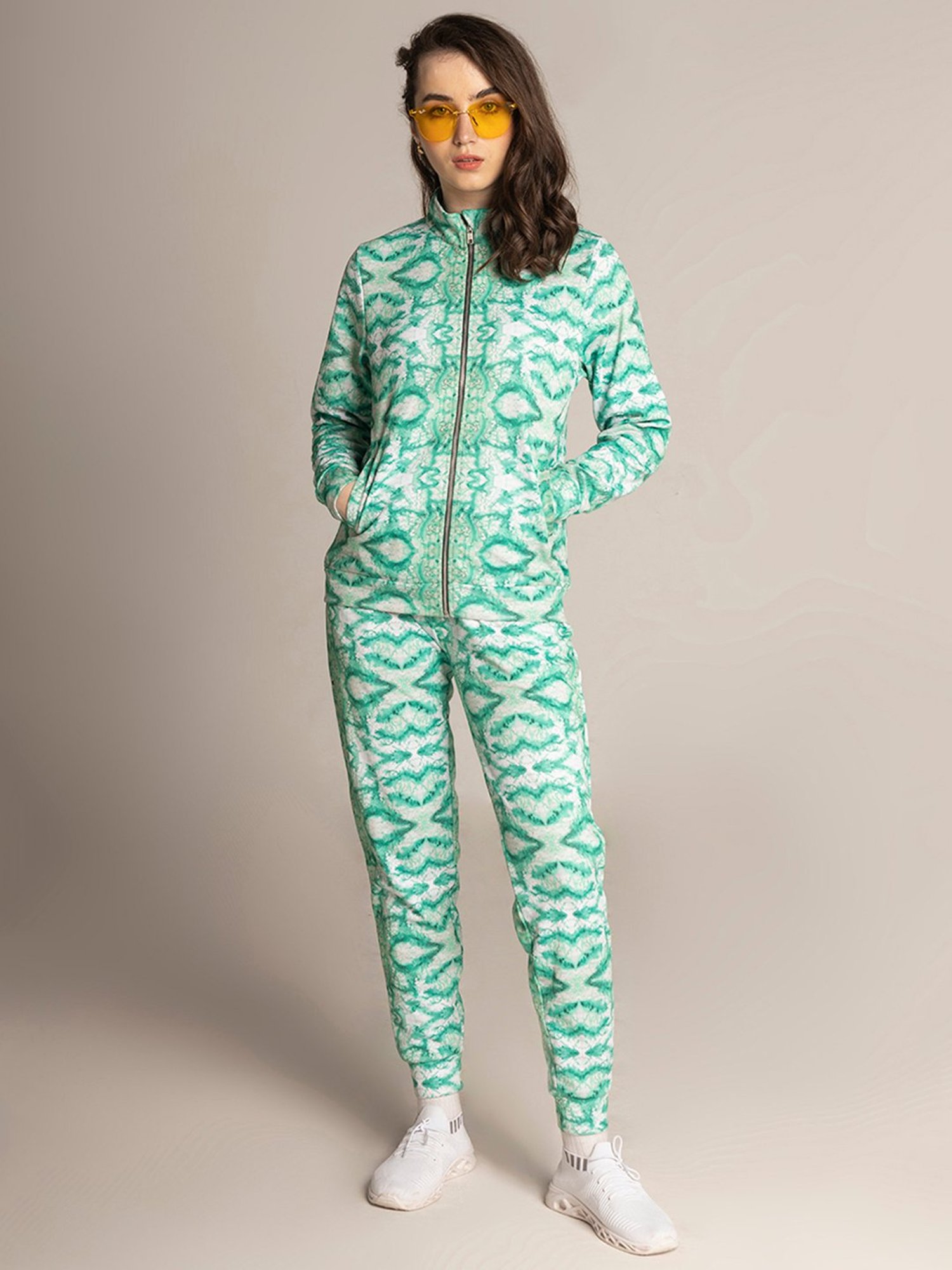 EDRIO Green Printed Tracksuit
