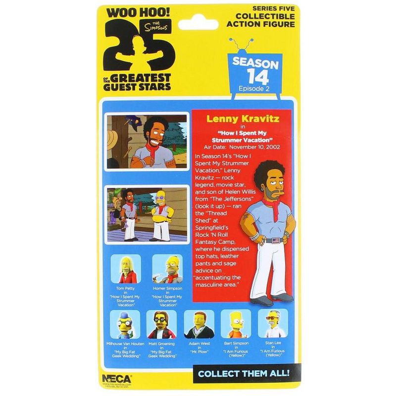 Neca Neca The Simpsons 25th Anniversary Series 5 Lenny Kravitz 5" Action Figure