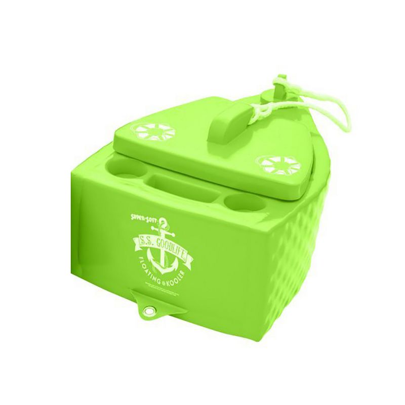 TRC Recreation Water Resistant Floating Super Soft Goodlife Drink Kooler for Water Adventures and Activities, Lime
