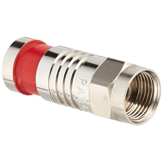 F Type RG59 Compression Connector Nickel Plated 10 Pack