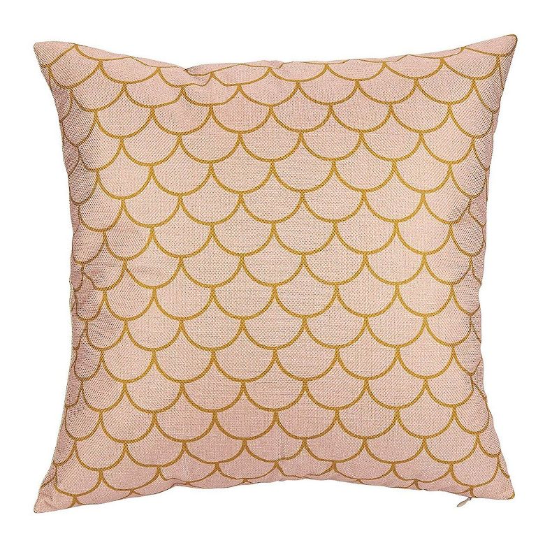 Juvale Set of 4 Pastel Scallop & Mermaid Couch Throw Pillow Cases Cushion Covers 17 x 17, Pink & Blue