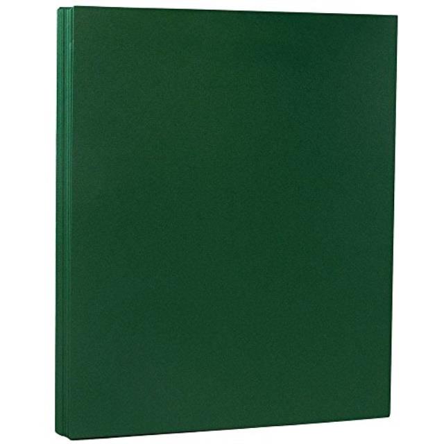jam paper matte 28lb paper  8.5 x 11  dark green  50 sheets/pack