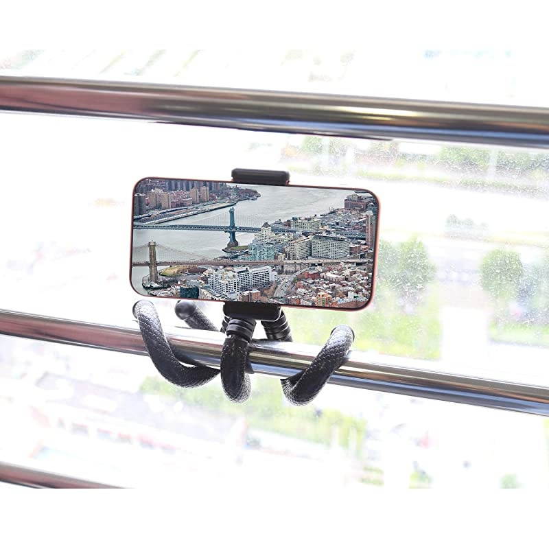 Phone Tripod Mount Stand Camera Holder Compatible with iPhone 1111 Pro11 Pro MaxXXsXR Xs Max 8 7 7 Digtal Camera Galaxy s20 s20+ S20Ultra s10 Plus S9+ S8 S7 S7 Edge Camera and More Black