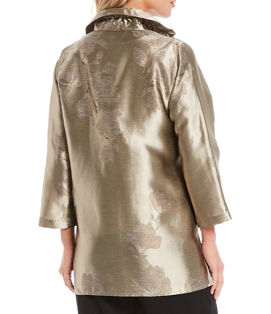 Kasper Glen Plaid Notch Lapel Two Button Front Pocket Jacket