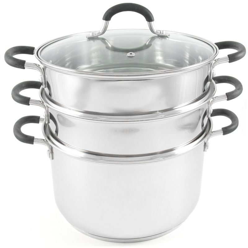 Joyce Chen Stainless Steel 3 Tier Steamer, 6 Quart Capacity