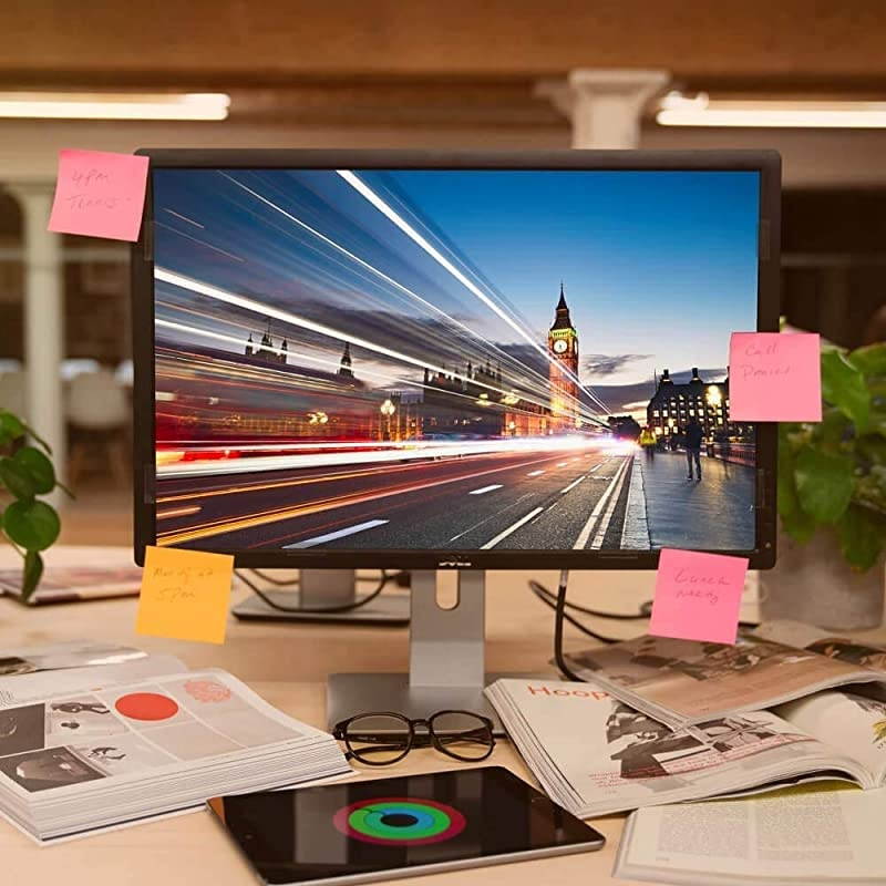 Anti Blue Light Screen Protector with Privacy Filter for Computer Monitors/PC &ndash; Various Sizes - to Protect Eyes & Improve Sleep (VDU Model 19" W(409 x 256))