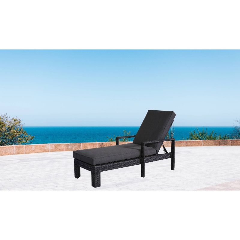 Bora Bora Patio Wicker Chaise Lounge Chair - Gray - Teva Patio Furniture
