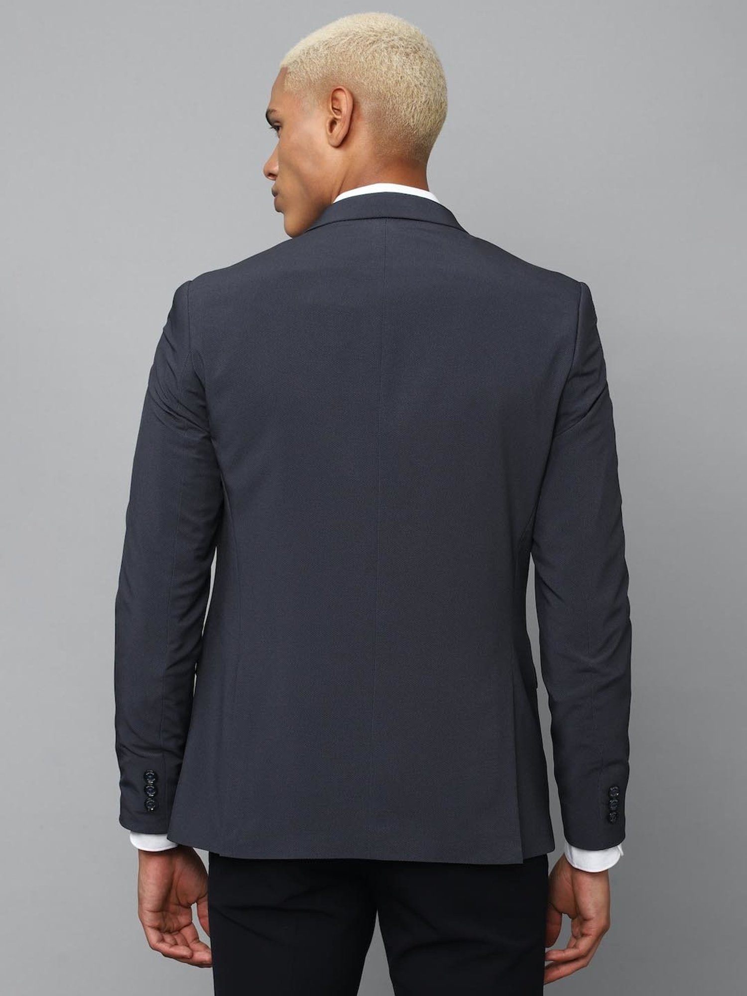 Allen Solly Grey Slim Fit Blazers