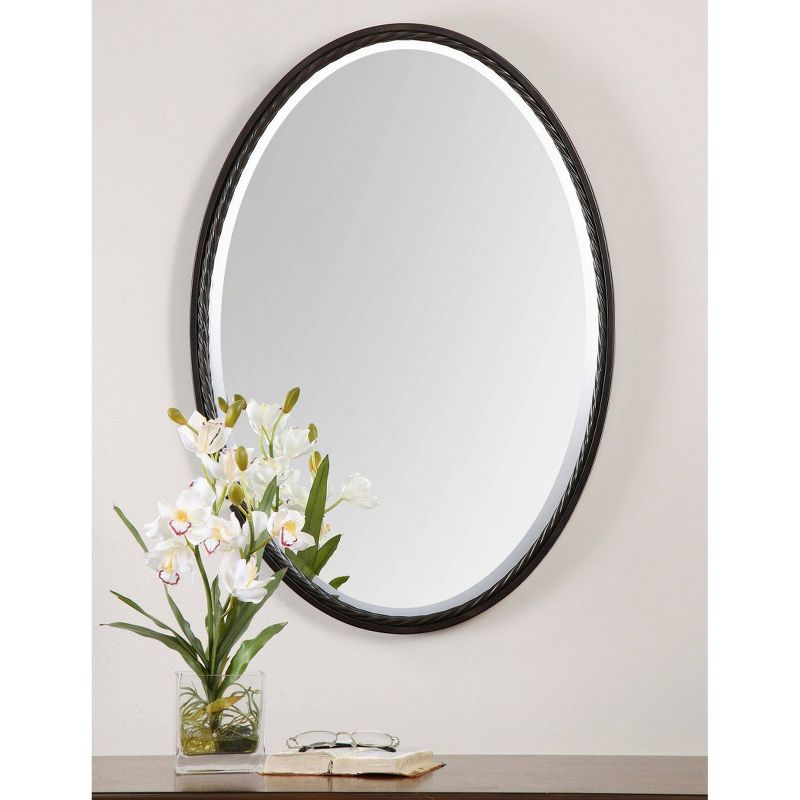 Oval Casalina Oil Rubbed Decorative Wall Mirror Bronze - Uttermost