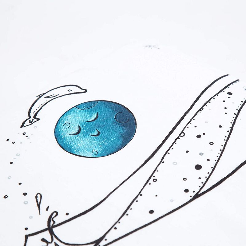 JumpOff Jo Fitted Crib Sheet, Cotton Crib Sheet for Standard Sized Crib Mattresses, Hypoallergenic and Breathable, 28" x 52",  Moonlight Mermaid