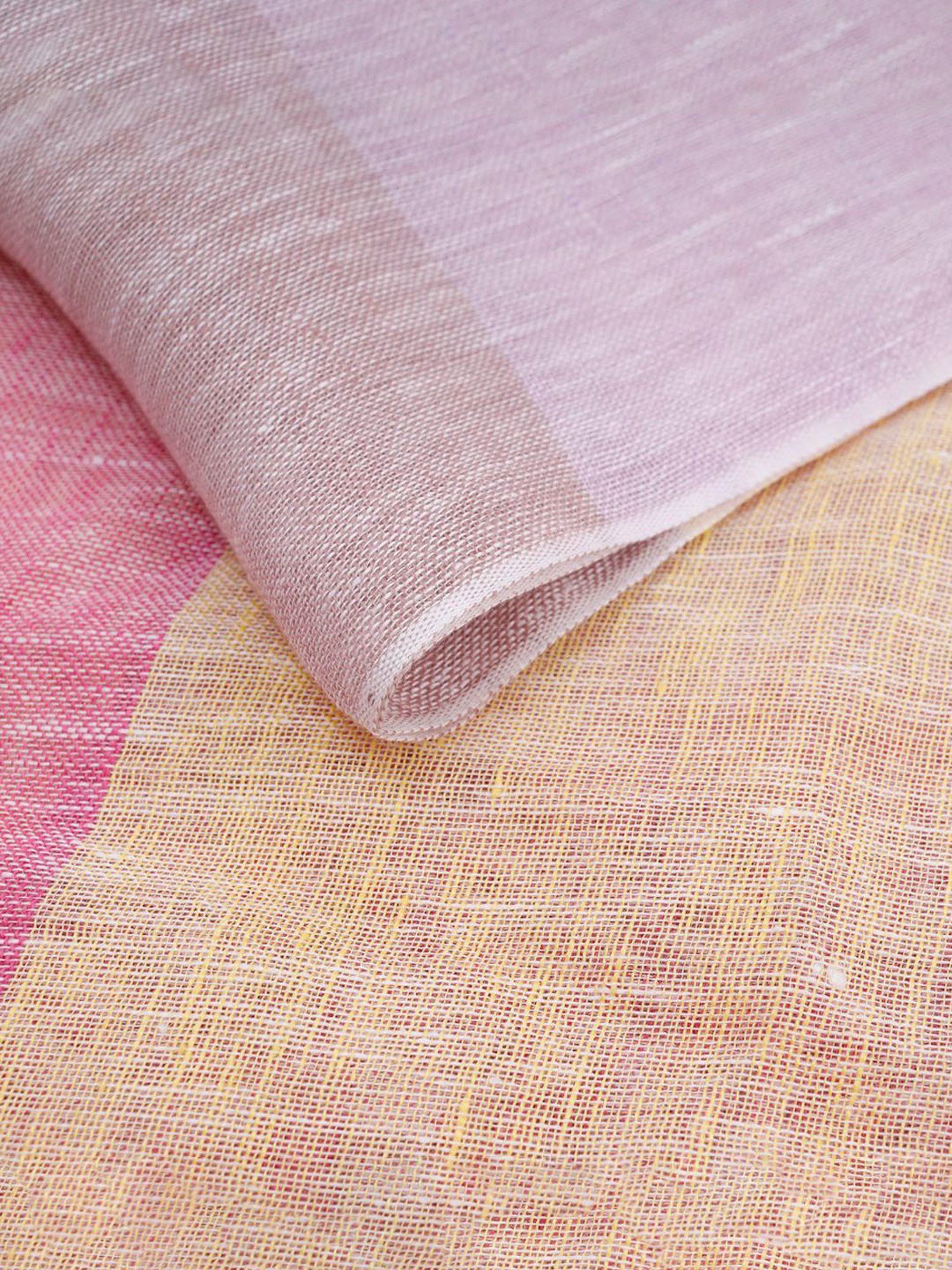 Linen Club Purple Striped Pure Linen Stole