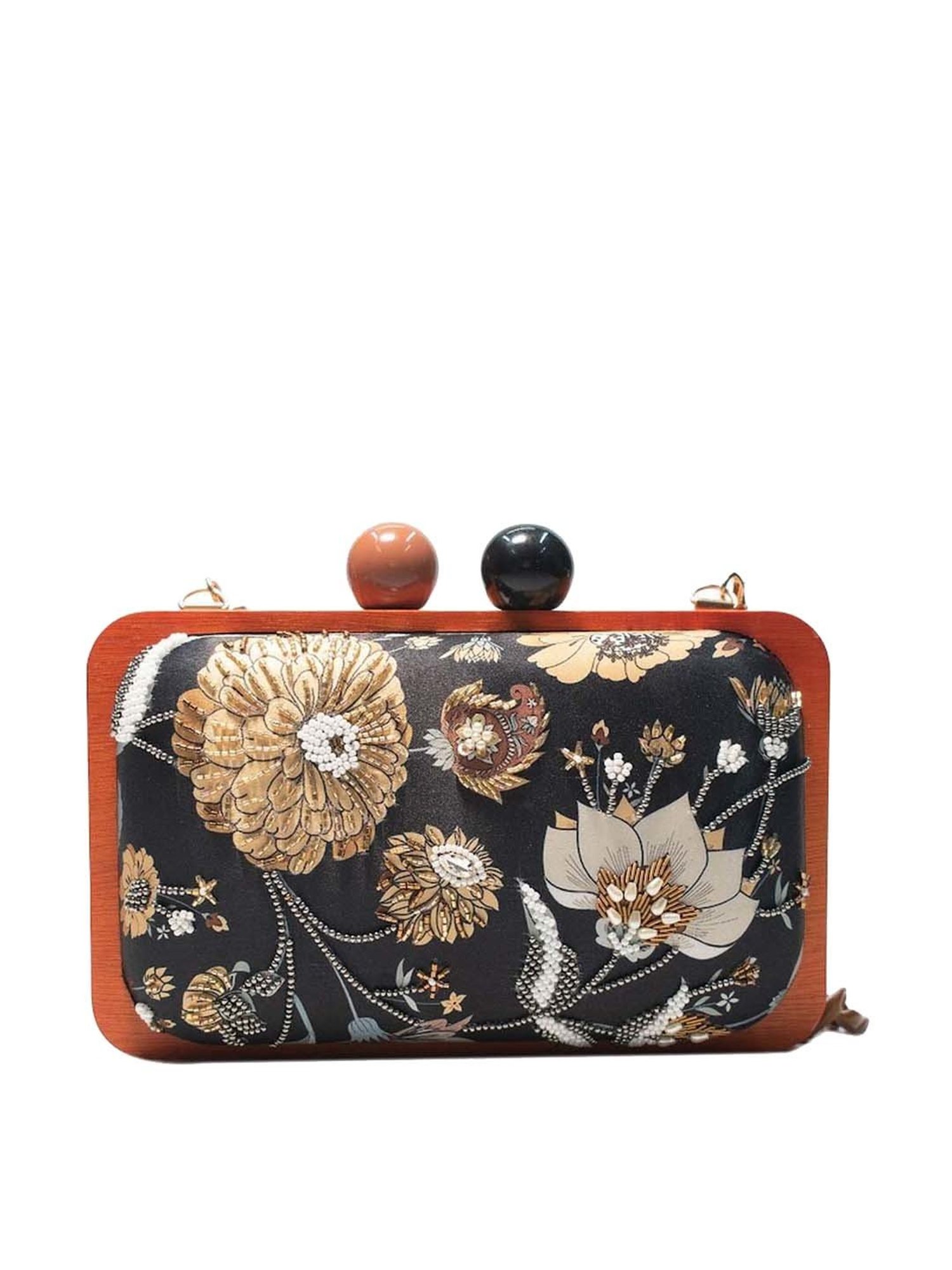 Sugarcrush Black Printed Clutch