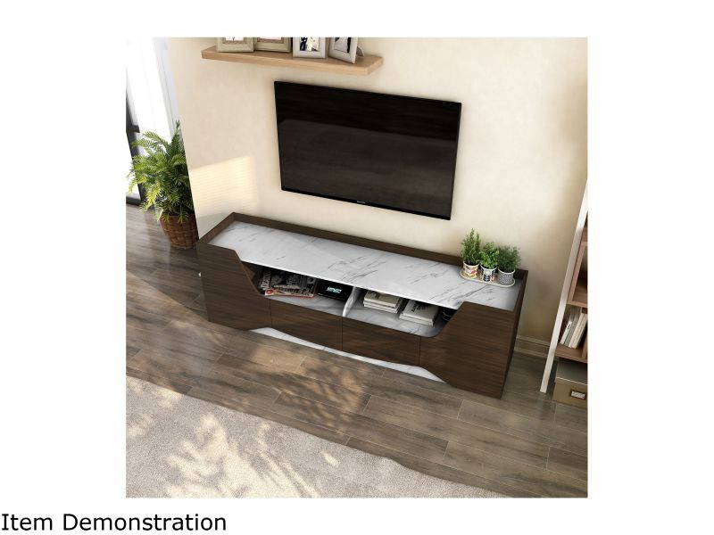 Furniture of America Lipmin Espresso 71-inch Storage TV Stand