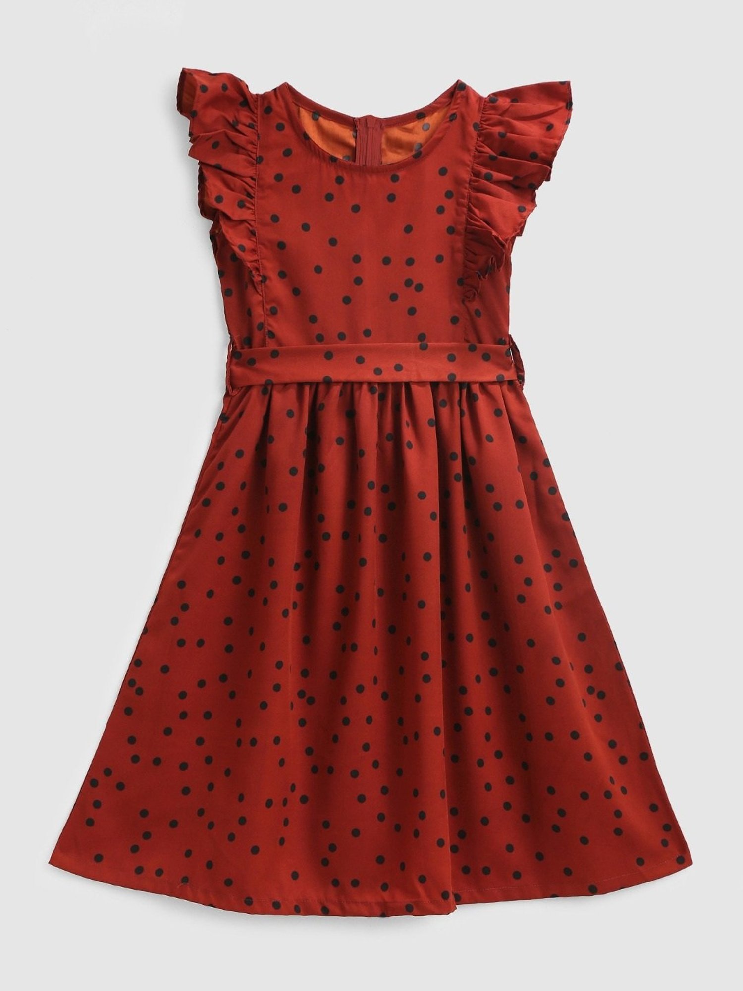 Kids Craft Maroon Printed Dress