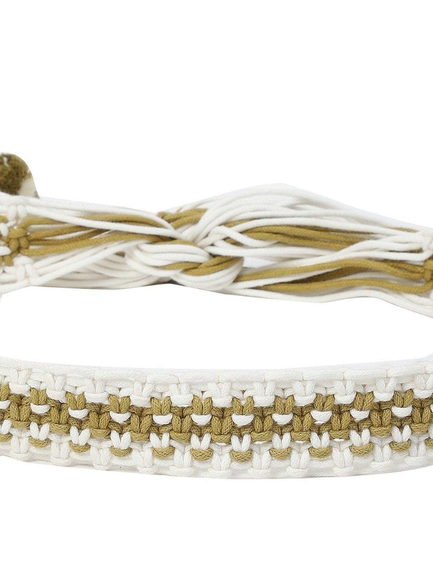 aarke Ritu Kumar White & Olive Embellished Belt for Women