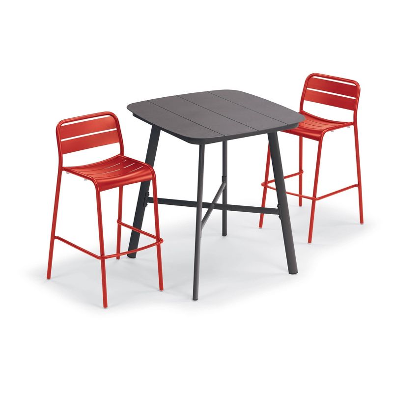 Toranto 3pc All-Weather Wicker Bar Island Set - Brown - Christopher Knight Home