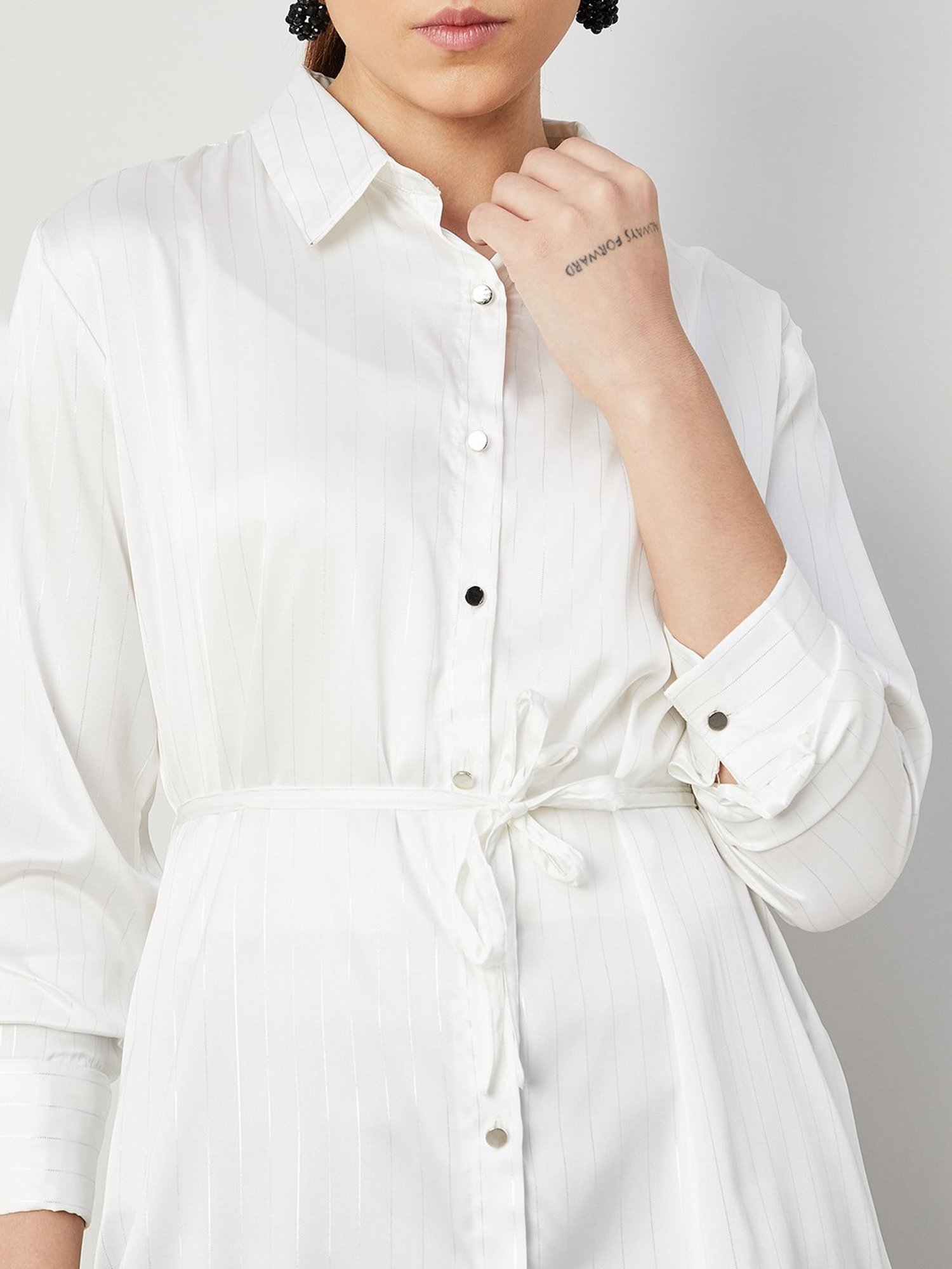 Code by Lifestyle White Regular Fit Top